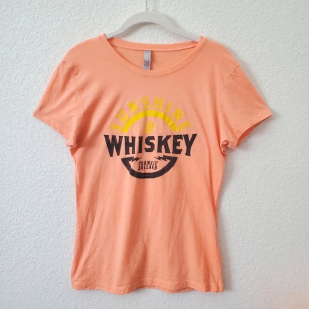 Frankie Ballard Sunshine & Whiskey Orange Sorbet Band Tour Soft Slim Fit Tee L
